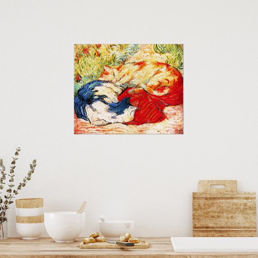 Afdrukken: twee katten poster (Keuken)