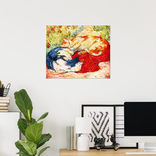 Afdrukken: twee katten poster (Thuiskantoor)