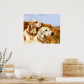 Afdrukken: Twee setters van Arthur Wardle Poster (Keuken)