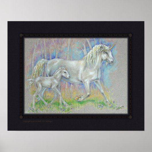 Afdrukken - Unicorn & Baby Poster (Voorkant)