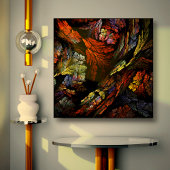 Afdrukken van Abstract gepantserd kleurenschildpad