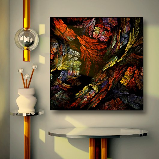 Afdrukken van Abstract gepantserd kleurenschildpad