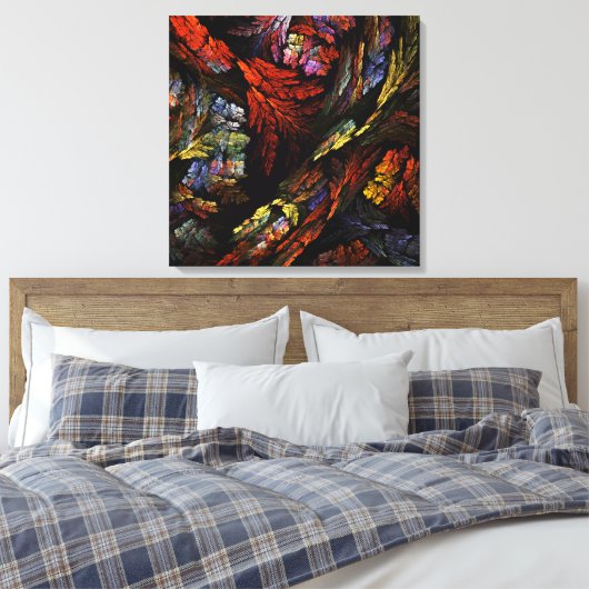 Afdrukken van Abstract gepantserd kleurenschildpad (Insitu (Slaapkamer))