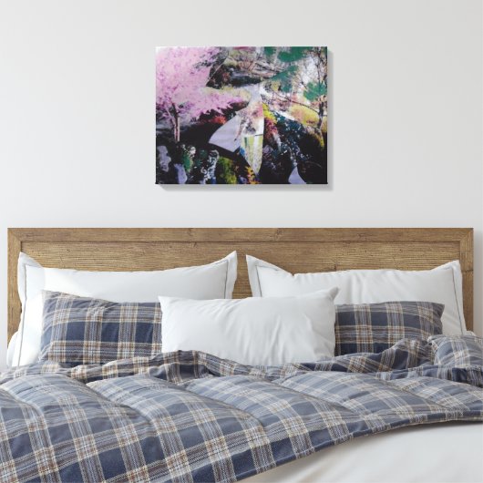 Afdrukken van abstract Natuur Canvas (20 x 16) (Insitu (Slaapkamer))