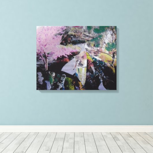 Afdrukken van abstract Natuur Canvas (20 x 16) (Insitu (Houten vloer))