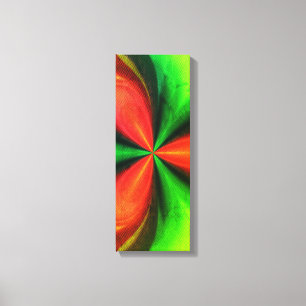 Afdrukken van abstract rood en groen patrooncanvas