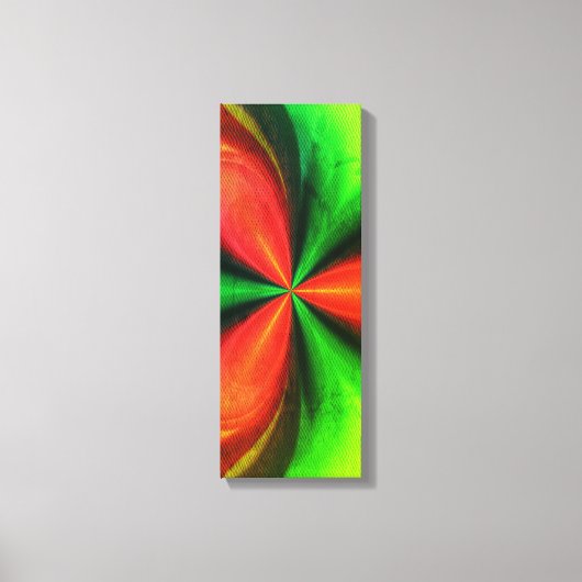 Afdrukken van abstract rood en groen patrooncanvas (Voorkant)