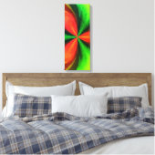 Afdrukken van abstract rood en groen patrooncanvas (Insitu (Slaapkamer))