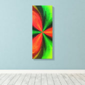 Afdrukken van abstract rood en groen patrooncanvas (Insitu (Houten vloer))