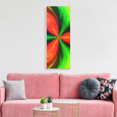 Afdrukken van abstract rood en groen patrooncanvas (Insitu (Woonkamer))