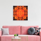Afdrukken van Abstracte Art Quad Canvas (Insitu (Woonkamer))