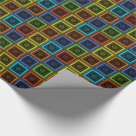 Afdrukken van Afrikaanse geruite patroonkunst Cadeaupapier (Hoek)