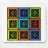 Afdrukken van Afrikaanse geruite patroonkunst Muismat (Voorkant)