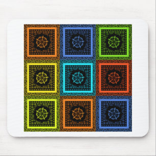 Afdrukken van Afrikaanse geruite patroonkunst Muismat