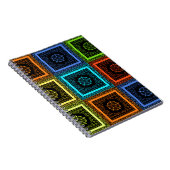 Afdrukken van Afrikaanse geruite patroonkunst Notitieboek (Rechterzijde)