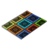 Afdrukken van Afrikaanse geruite patroonkunst Notitieboek (Linkerzijde)