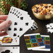 Afdrukken van Afrikaanse geruite patroonkunst Pokerkaarten (Insitu)