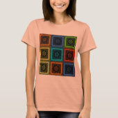 Afdrukken van Afrikaanse geruite patroonkunst T-shirt (Voorkant)