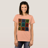 Afdrukken van Afrikaanse geruite patroonkunst T-shirt (Voorkant volledig)