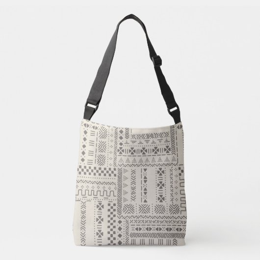 Afdrukken van Afrikaanse modderkleding Crossbody Tas (Voorkant)