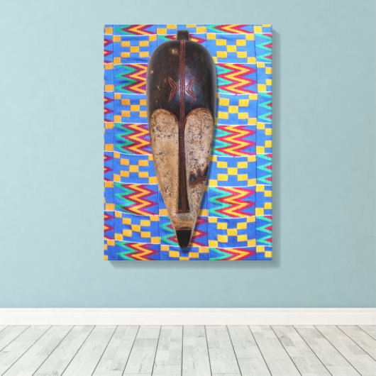 Afdrukken van Afrikaanse stammascanvas (Insitu (Houten vloer))