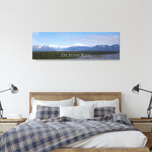 Afdrukken van alaska Range Landscape Stretted Canv (Insitu (Slaapkamer))