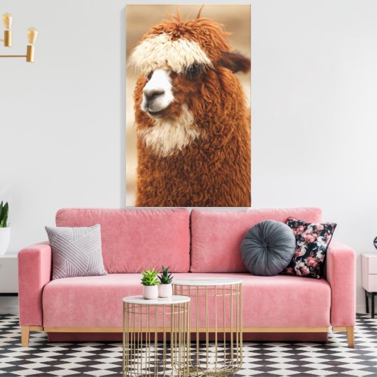 Afdrukken van alpaca canvas (Insitu (Woonkamer))
