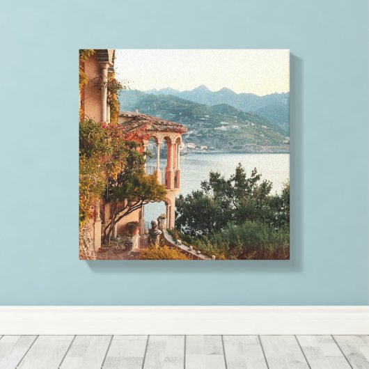 Afdrukken van Amalfi Dreamweaver Stretched Canvas (Insitu (Houten vloer))