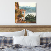 Afdrukken van Amalfi Dreamweaver Stretched Canvas (Insitu (Slaapkamer))