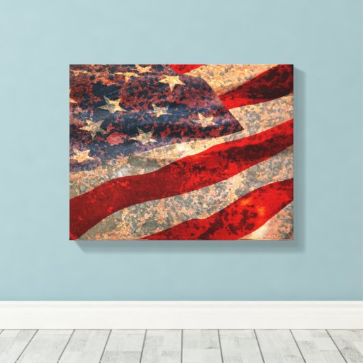 Afdrukken van Amerikaanse vlag (Insitu (Houten vloer))