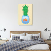 Afdrukken van ananas viscanvas (Insitu (Slaapkamer))