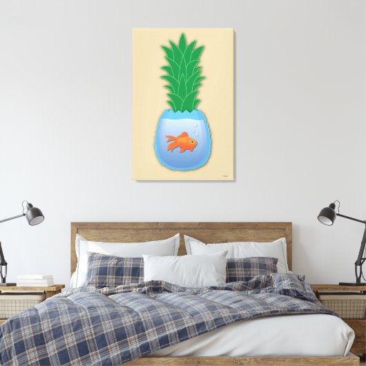 Afdrukken van ananas viscanvas (Insitu (Slaapkamer))