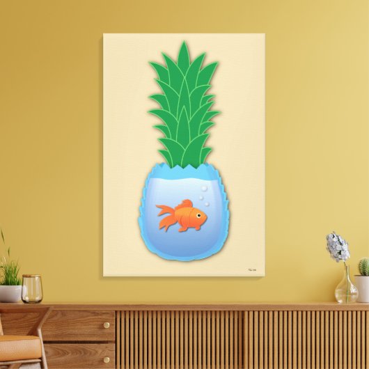 Afdrukken van ananas viscanvas (Insitu (Woonkamer))