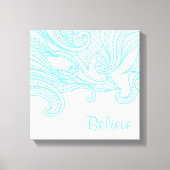 Afdrukken van Aqua Boho Style Wall Decor Canvas (Voorkant)
