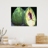 Afdrukken van Artichoke Canvas Poster (Keuken)