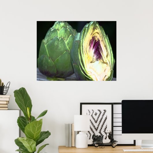 Afdrukken van Artichoke Canvas Poster (Thuiskantoor)