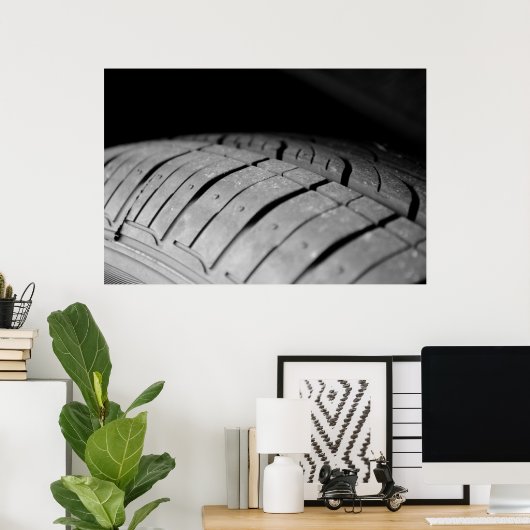 Afdrukken van autobanden poster (Thuiskantoor)