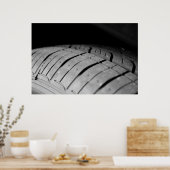 Afdrukken van autobanden poster (Keuken)