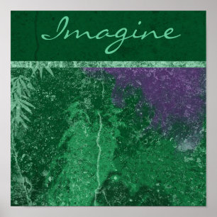 Afdrukken van Avatar Toxic Green "Imagine" Canvas Poster