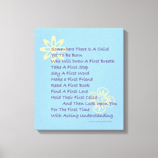 Afdrukken van baby shower gepantserd Canvas (blauw (Voorkant)