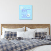 Afdrukken van baby shower gepantserd Canvas (blauw (Insitu (Slaapkamer))