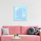 Afdrukken van baby shower gepantserd Canvas (blauw (Insitu (Woonkamer))