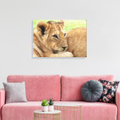 Afdrukken van baby tijgercanvas (Insitu (Woonkamer))