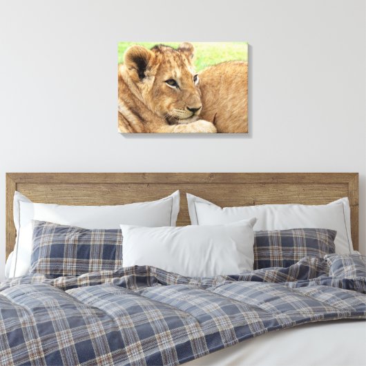 Afdrukken van baby tijgercanvas (Insitu (Slaapkamer))