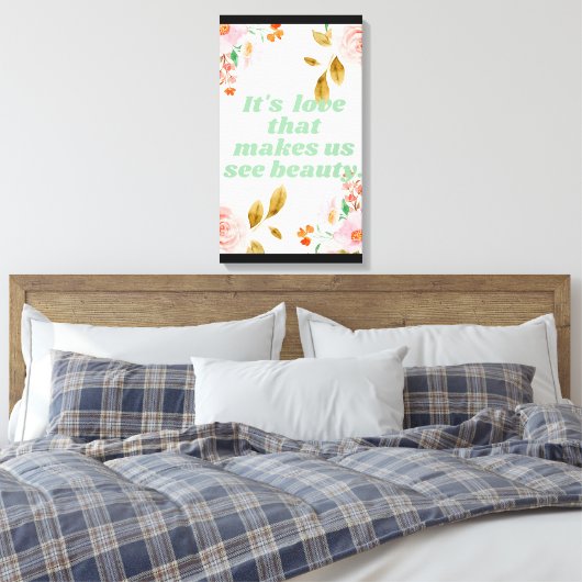 Afdrukken van Beauty and Love Canvas (Insitu (Slaapkamer))