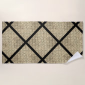 Afdrukken van bijtend design van baksteenmuurbeige strandlaken (Voorkant)