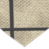 Afdrukken van bijtend ontwerp van bouwsteen beige  medium tafelloper (Hoek)