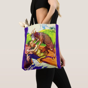 afdrukken van billy geitenkorf en troll tote bag
