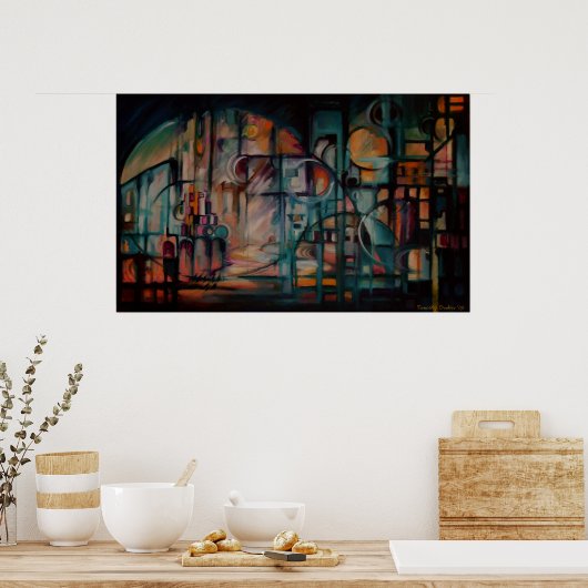 Afdrukken van binnenste Canvas Poster (Keuken)