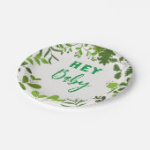 Afdrukken van bladeren papieren bordje (Gekanteld)